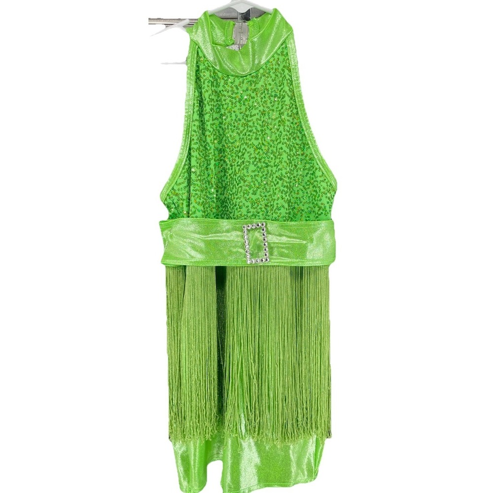 A Wish Come True CL Dance Costume Childrens 12-14 Lime Green